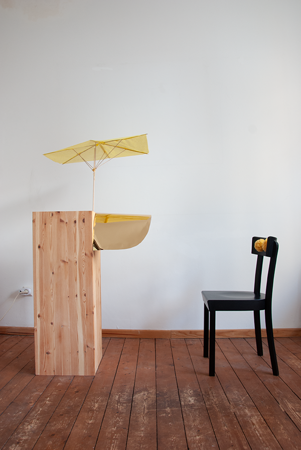 This is a foto of the sculpture shelters extraction fan by artist Sandra Miriam Ehlen